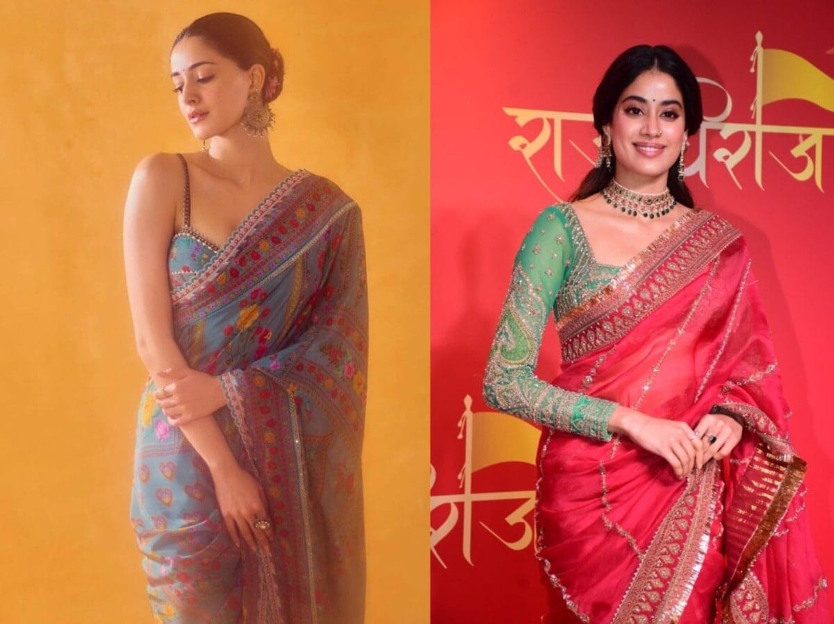 raksha bandhan 2024 outfit ideas take clue from janhvi kapoor ananya panday latest look in saree If you want to be ready on Rakshabandhan, then Ananya Pandey or Janhvi Kapoor, which look would you like to try, fashion