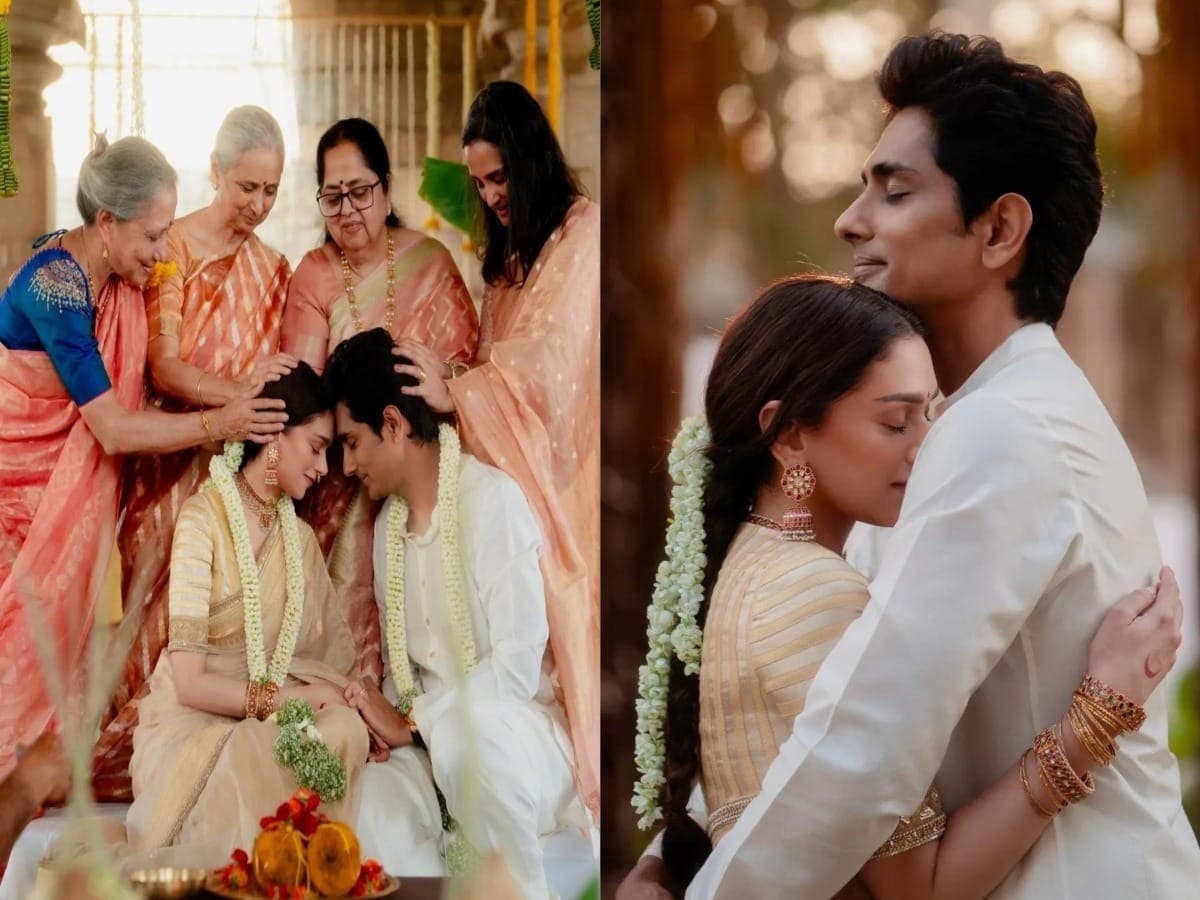Aditi rao Hydari and Siddharth Marriage wedding pics Aditi bridal look fashion tips Aditi and Siddharth tied the knot in secret, the simplicity of the bride caught everyone’s attention; beautiful look is going viral, fashion