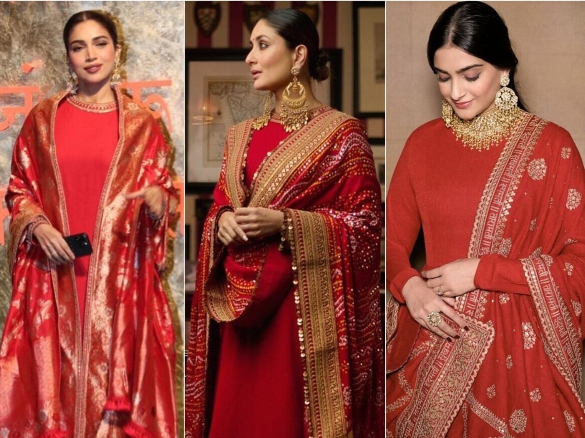 Karwa Chauth style tips to get ready in red color kurta or suit set Karwa Chauth 2024: If you are wearing a red color suit in Karwa Chauth puja, then take tips, fashion from here to get ready.