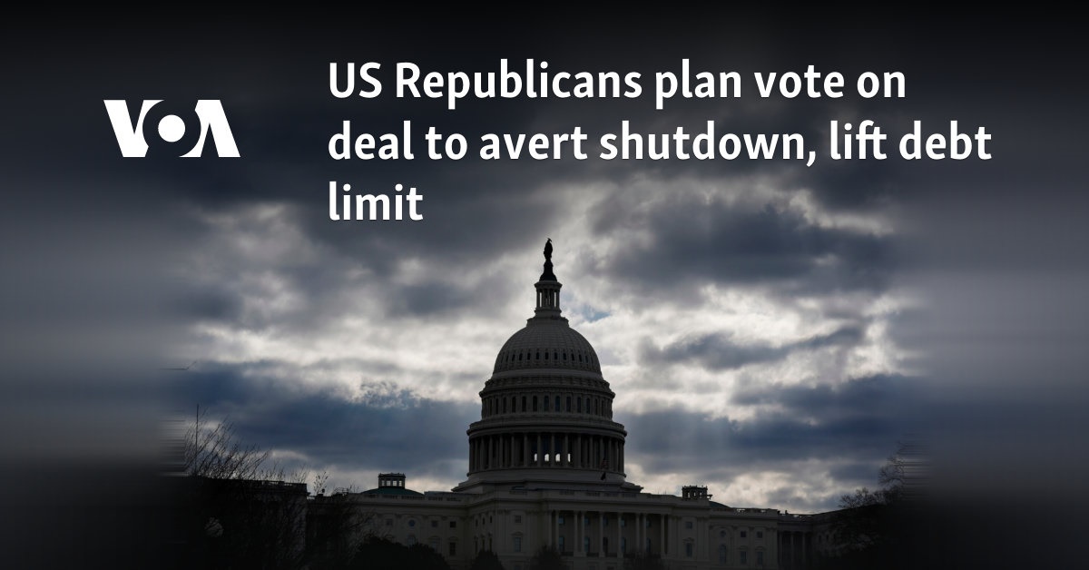 US Republicans plan to vote on deal to avert shutdown, lift debt ceiling