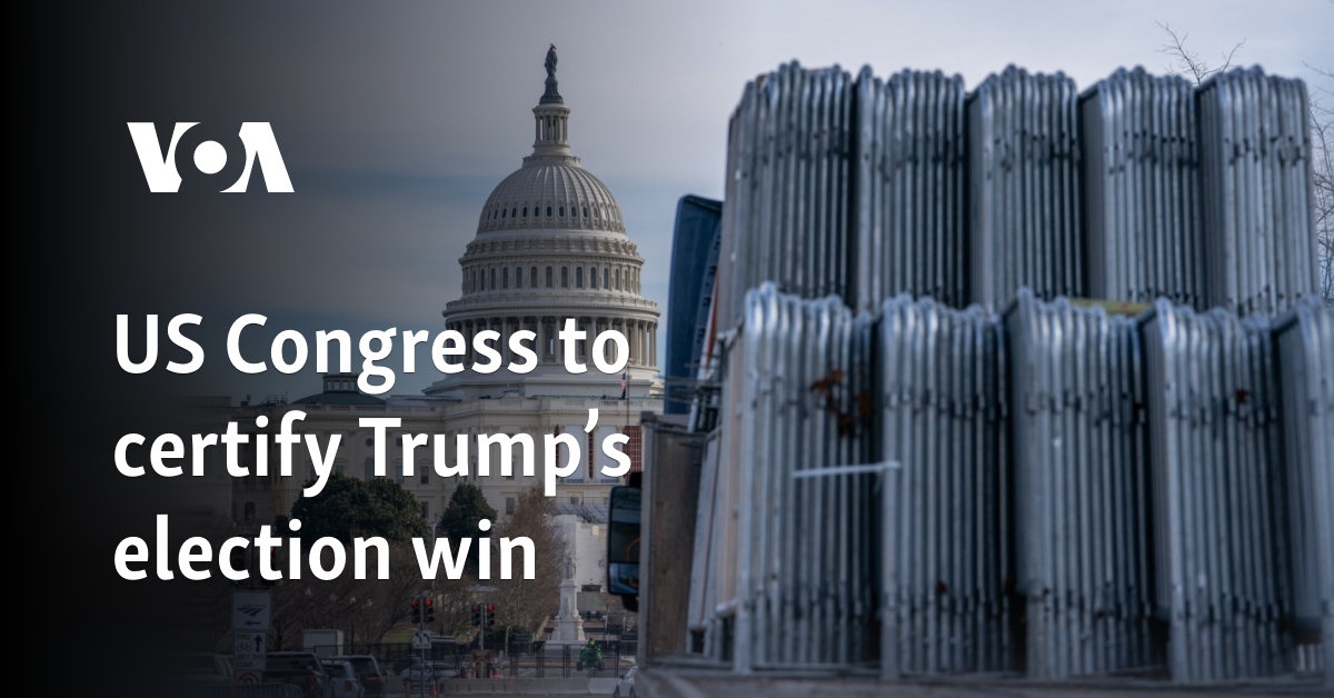 US Congress will certify Trump’s election victory