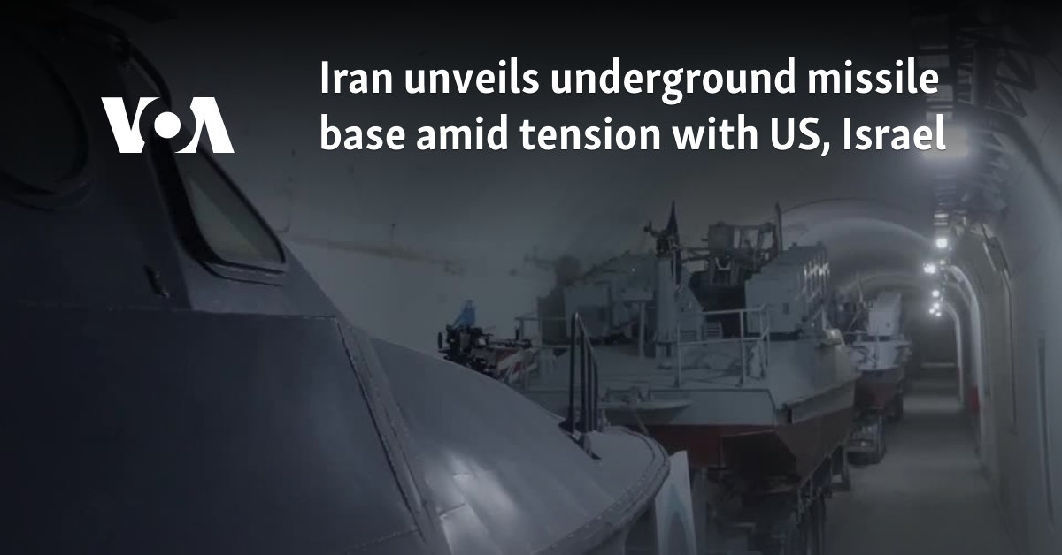 Iran unveils underground missile base amid tensions with US, Israel