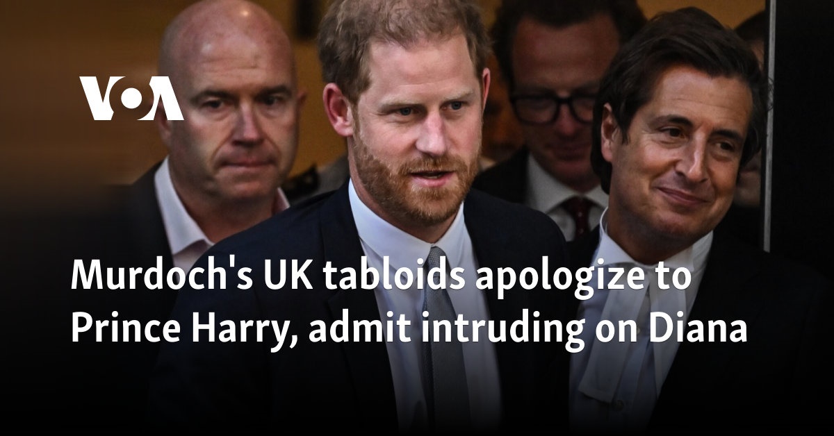 Murdoch’s UK tabloid apologizes to Prince Harry, admits intrusion on Diana