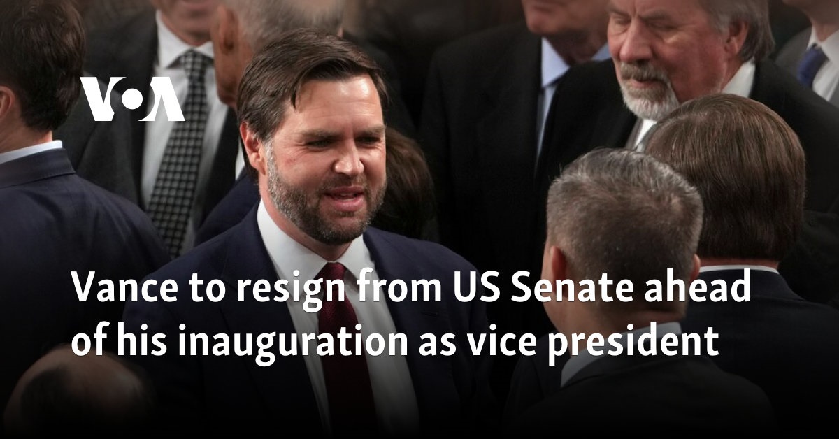Vance to resign from US Senate before inauguration as Vice President