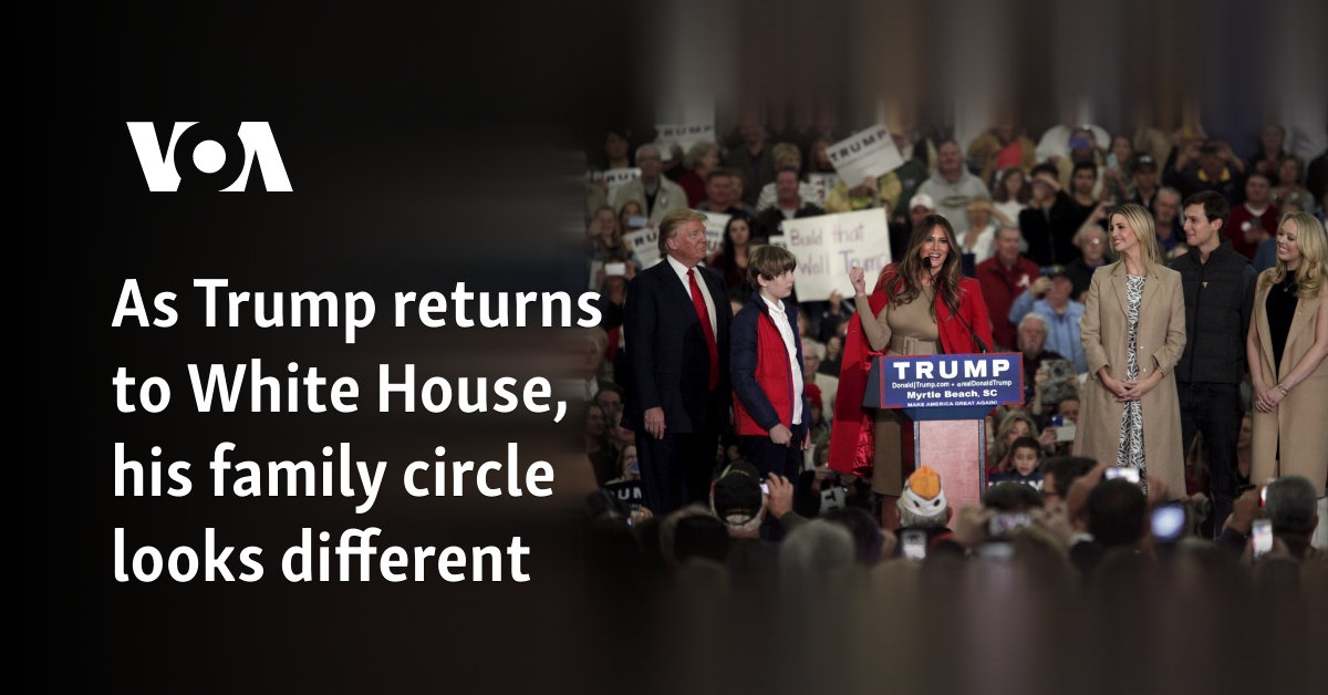 Trump’s family circle looks different as he returns to the White House