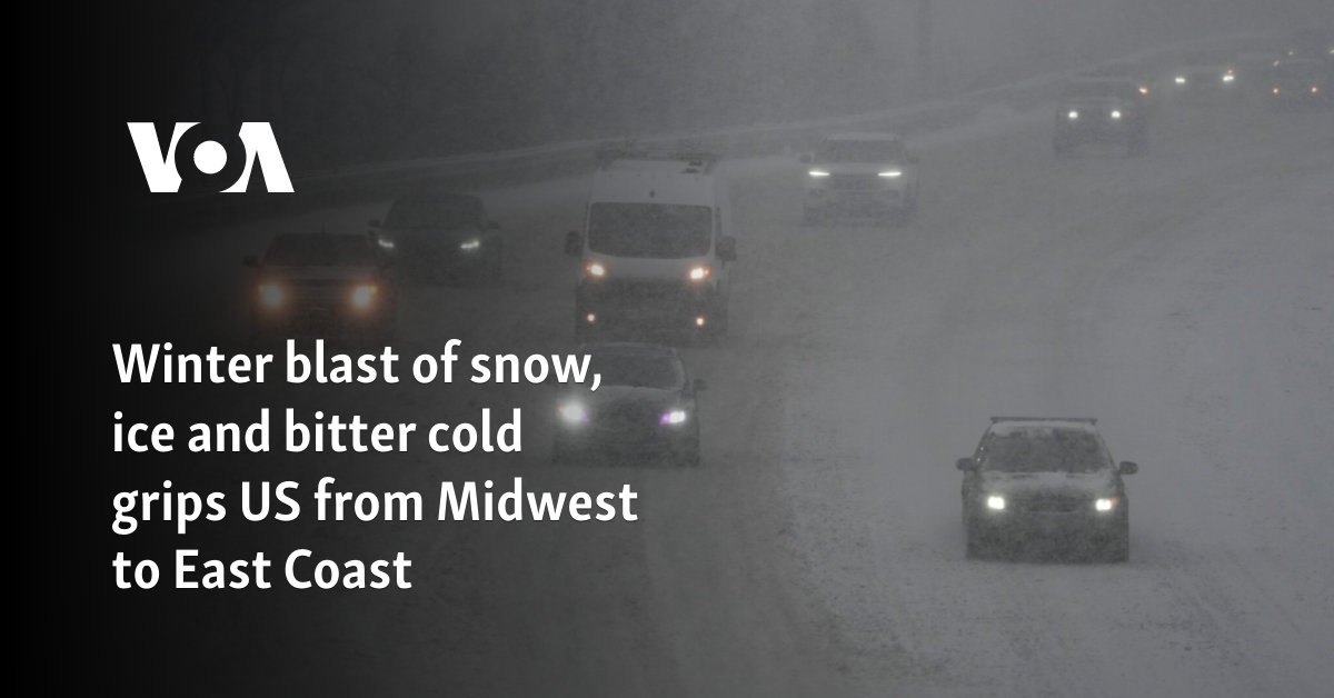 Winter snow, ice and freezing cold have hit the US from the Midwest to the East Coast