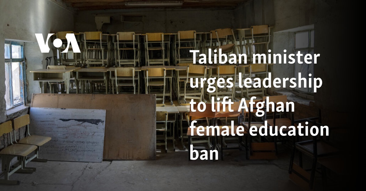 Taliban minister urges leadership to lift Afghan women’s education ban