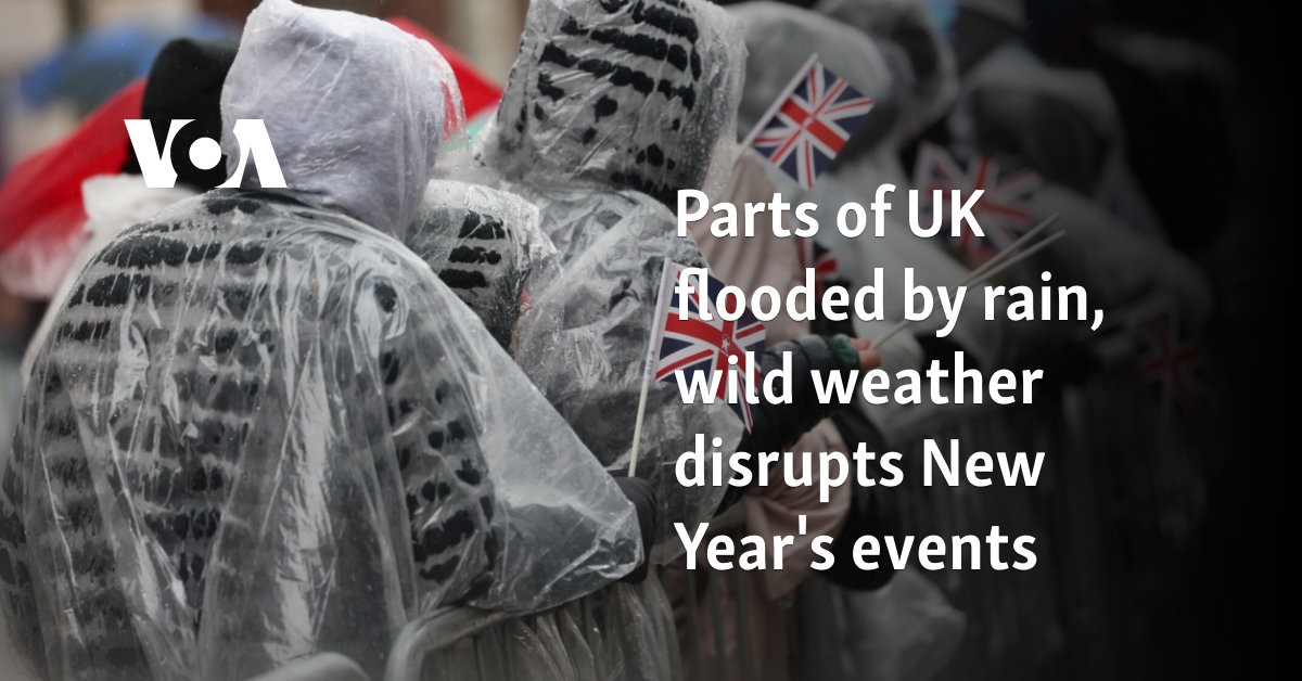 Rain floods parts of Britain, wild weather disrupts New Year celebrations
