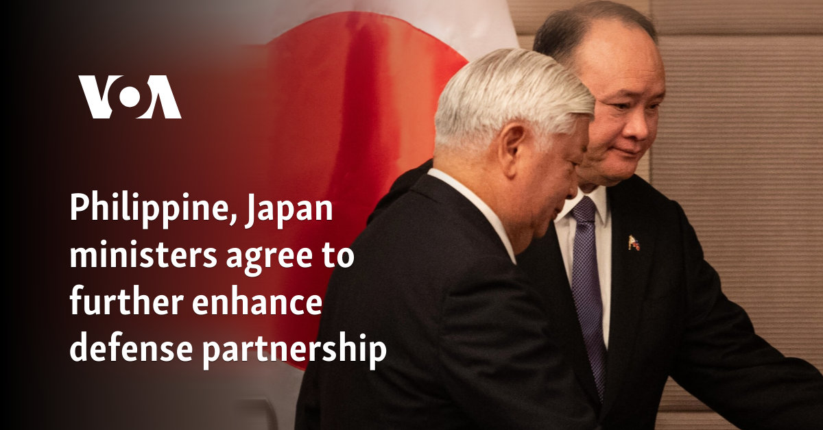 Philippine, Japan Minister agrees to further enhance the defense partnership