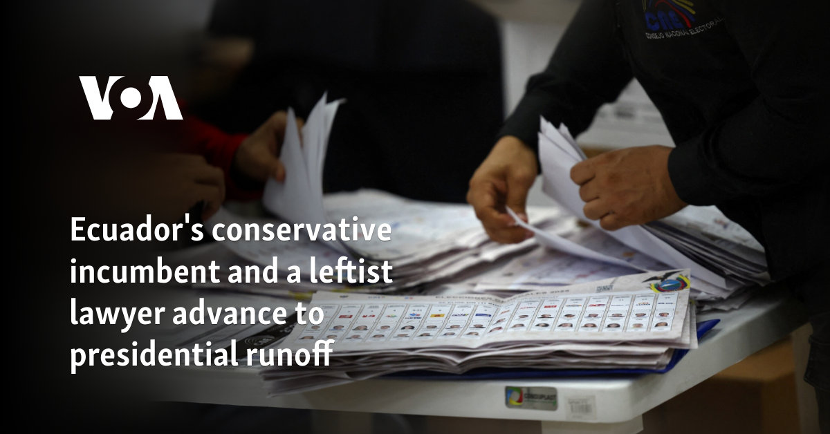 Ecuador’s orthodox manner and a leftist lawyer in advance for presidential runoff