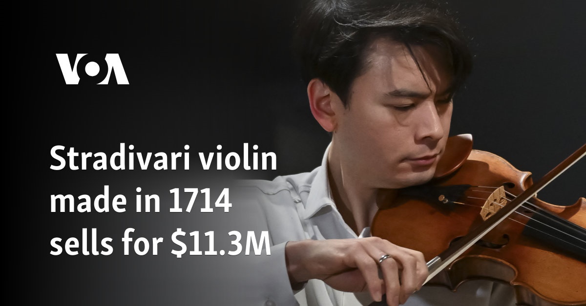 Stradivari violin made in 1714 is sold in $ 11.3m