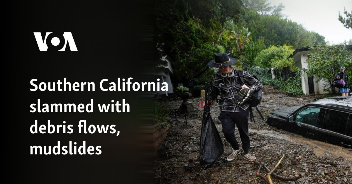 Southern California debris flowed with mudslides