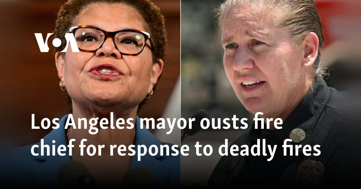 Los Angeles Mayor Dadly takes out the fire chief for a reaction to the fire