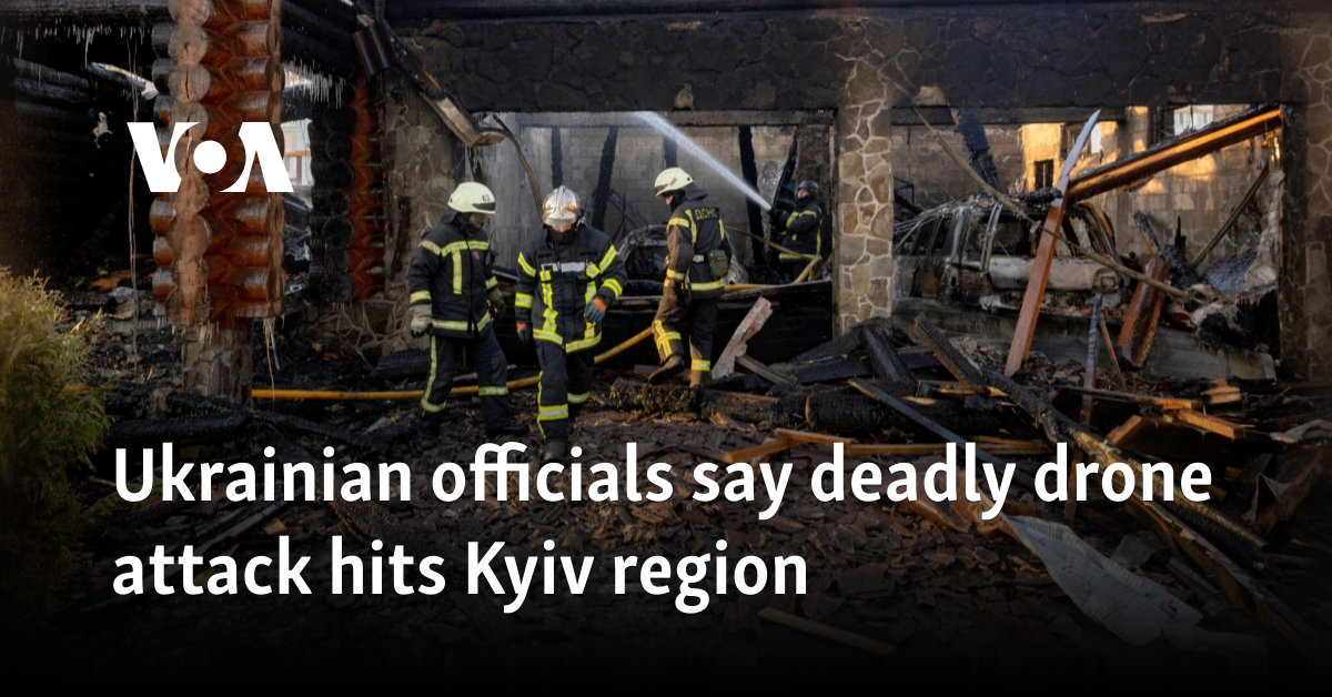 Ukrainian officials say that the deadly drone attack hits the area