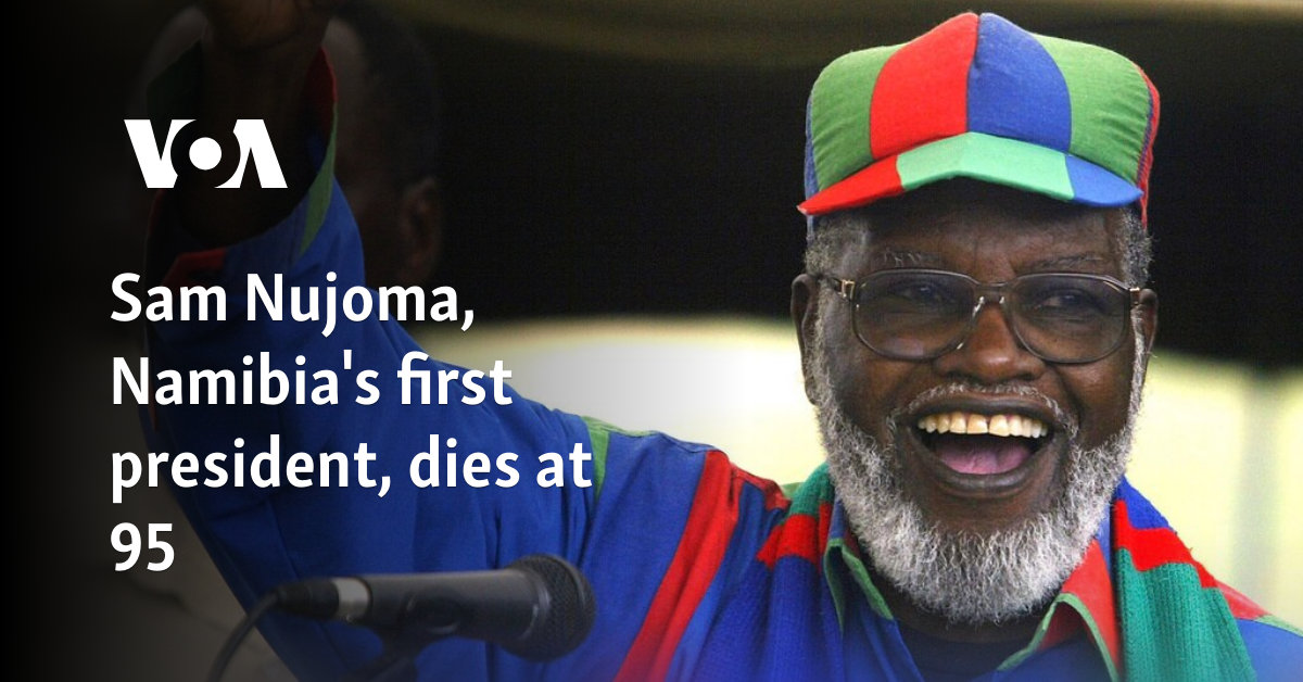 Sam Nujoma, first president of Namibia, it is on 95
