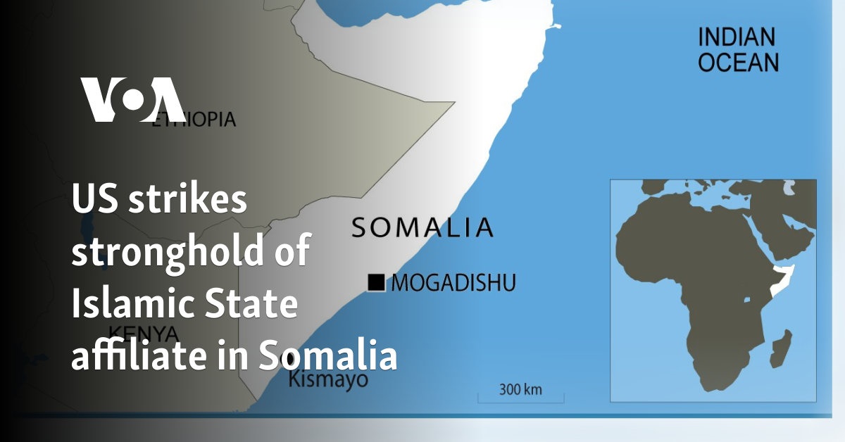 The American stronghold of the Islamic State affiliation in Somalia.