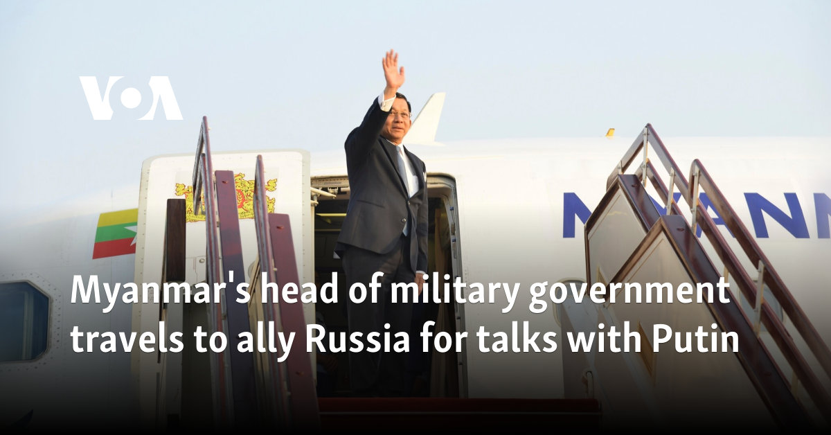 Travel to a visit to Russia to interact with Putin, the head of Myanmar military government.