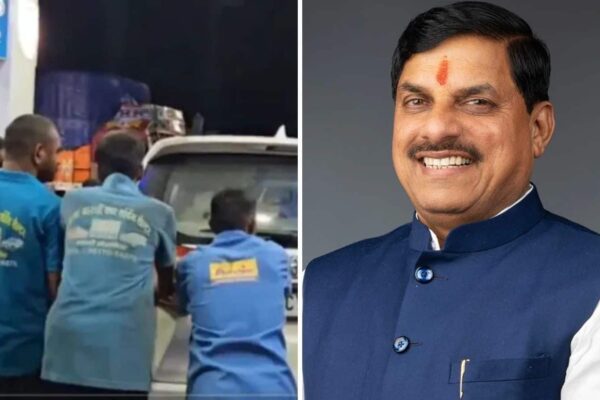 Adulteration with CM Sahab! Instead of diesel, 19 trains were filled with water, the convoy stopped in the middle, had to be pushed – Madhya Pradesh News CM Mohan Yadav Convoy 19 Vehicles Towed After Water Filled INTED OF DIESEL PETROL PUMP SEALED