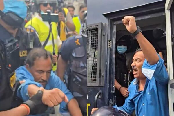 VIDEO: Many people including former Nepal Home Minister arrested, there was a ruckus during pro -monarchy demonstrations – Nepal Pro monarchy demonstration forr home minister home minister arrestd chaos broke out during protest video