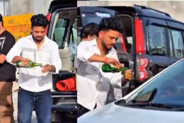 VIDEO: The fire is raining from the sky, beer split on the road, surprising video from Jaipur – Free Beer Distributed On Roads in Jaipur Amid Heat Waither Video Went VIRAL