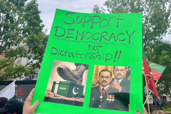 Demonstration against Pakistani Army Chief General Munir at Washington DC