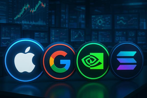 How to buy tokenized shares from Google, Apple or Nvidia in Solana?
