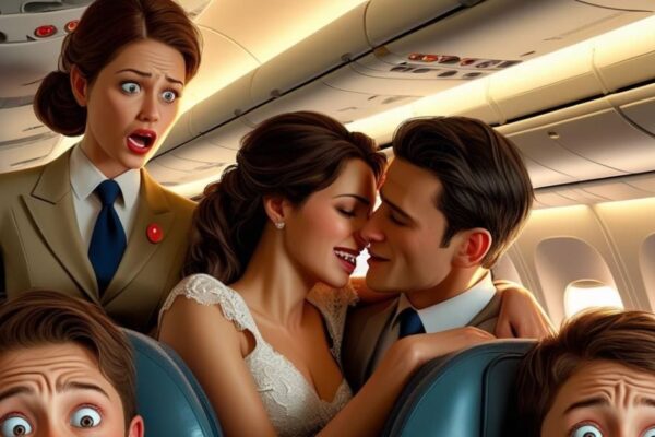 The couple started doing obscene act in the flight in front of the children, suddenly air hostess reached, then it came to this condition!