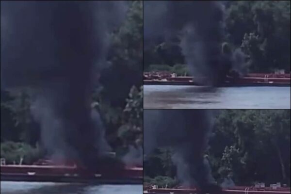 Came flying in the air, fell directly on the barge in the river! Helicopter crash’s heart shocking video in Missouri